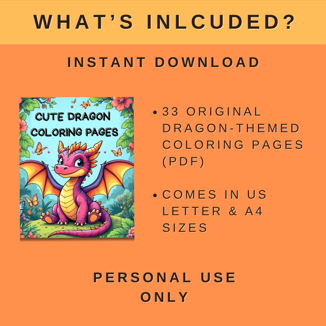 CP - Coloring Pages - Cute Dragons - Image 6