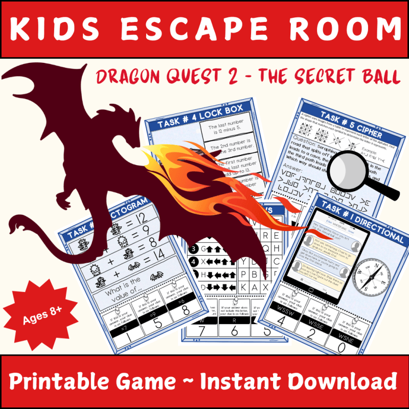 ER - Escape Room Game for Kids/Tweens, Dragon Quest 2 - The Secret Ball