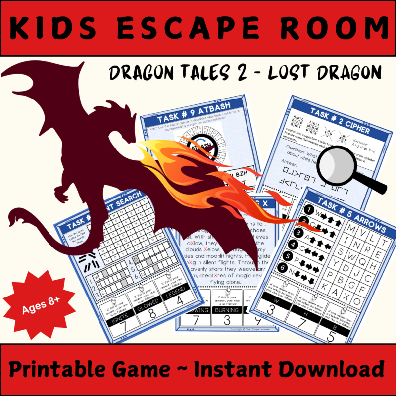 ER - Escape Room Game for Kids/Tweens, Dragon Tales 2 - Lost Dragon